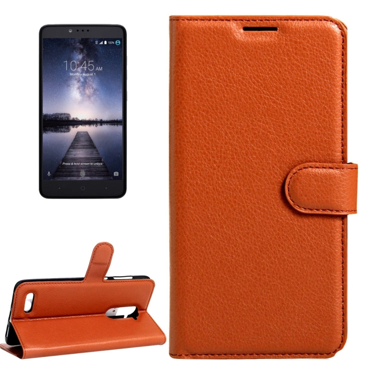 For ZTE Z max Pro Litchi Texture Horizontal Flip Leather Case with Magnetic Buckle & Holder & Card Slots & Wallet
