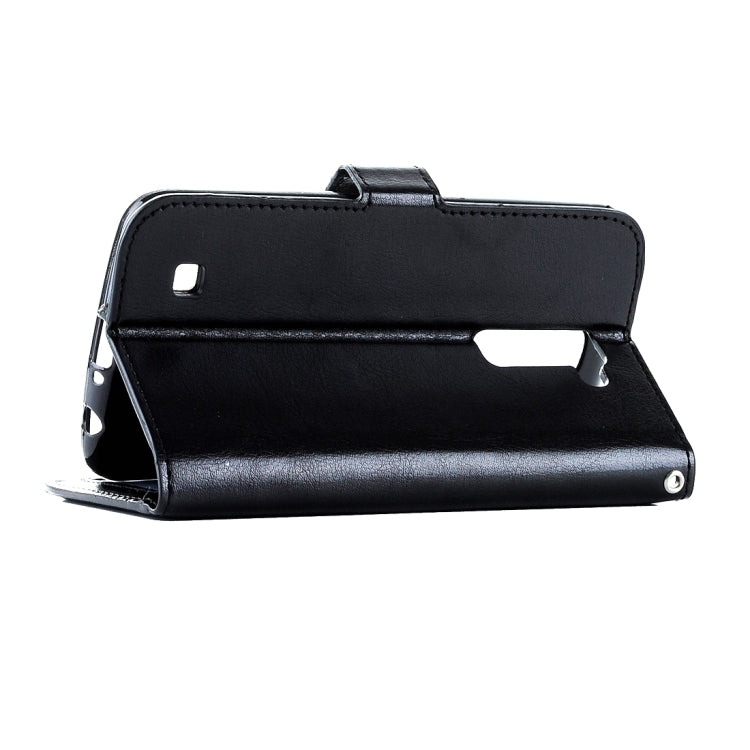 For LG K10 Crazy Horse Texture Horizontal Flip Leather Case with Magnetic Buckle & Holder & Card Slots & Wallet & Photo Frame