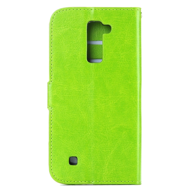 For LG K10 Crazy Horse Texture Horizontal Flip Leather Case with Magnetic Buckle & Holder & Card Slots & Wallet & Photo Frame