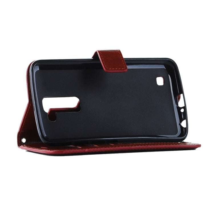 For LG K10 Crazy Horse Texture Horizontal Flip Leather Case with Magnetic Buckle & Holder & Card Slots & Wallet & Photo Frame