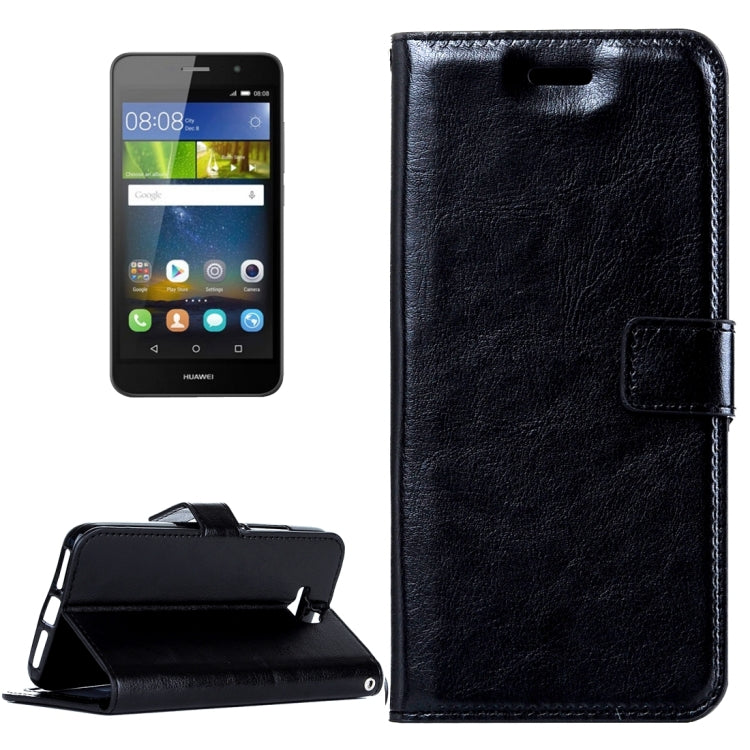 For Huawei Y6 Pro Crazy Horse Texture Horizontal Flip Leather Case with Magnetic Buckle & Holder & Card Slots & Wallet & Photo Frame