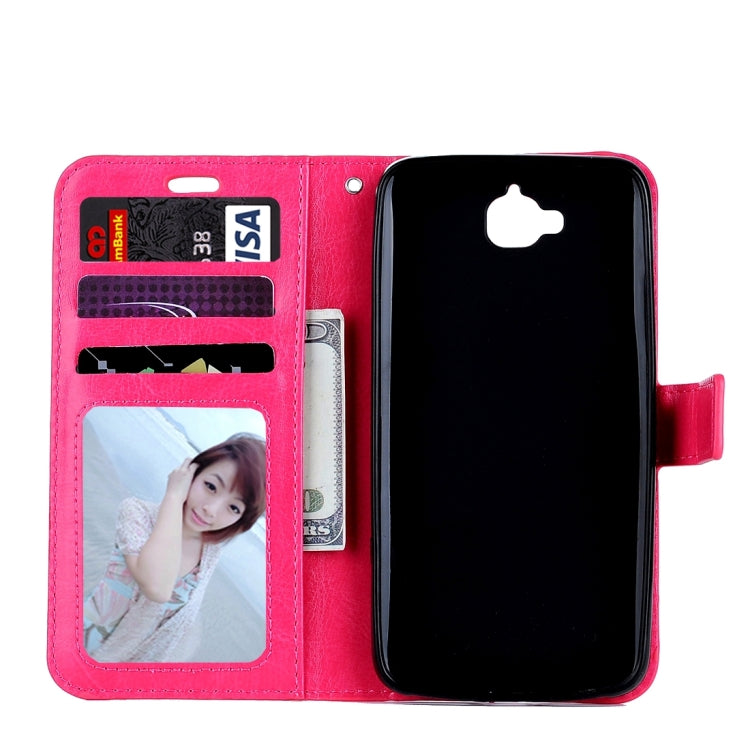 For Huawei Y6 Pro Crazy Horse Texture Horizontal Flip Leather Case with Magnetic Buckle & Holder & Card Slots & Wallet & Photo Frame