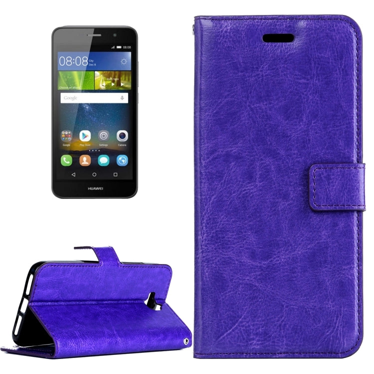 For Huawei Y6 Pro Crazy Horse Texture Horizontal Flip Leather Case with Magnetic Buckle & Holder & Card Slots & Wallet & Photo Frame
