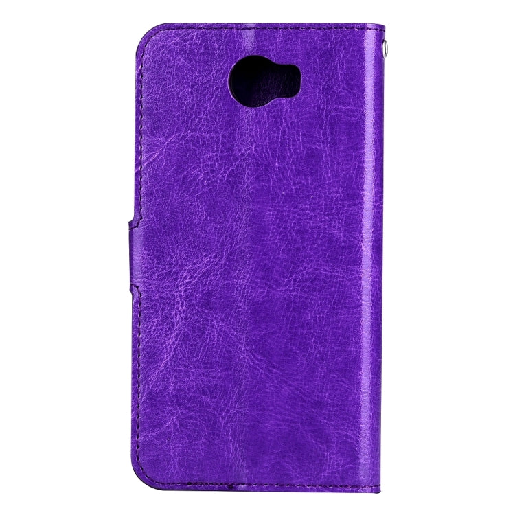 For Huawei Y5 II Crazy Horse Texture Horizontal Flip Leather Case with Magnetic Buckle & Holder & Card Slots & Wallet & Photo Frame