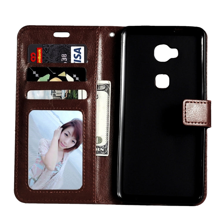 For Huawei Honor 5X Crazy Horse Texture Horizontal Flip Leather Case with Magnetic Buckle & Holder & Card Slots & Wallet & Photo Frame