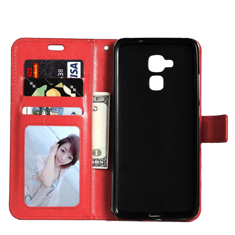 For Huawei Honor 5c Crazy Horse Texture Horizontal Flip Leather Case with Magnetic Buckle & Holder & Card Slots & Wallet & Photo Frame