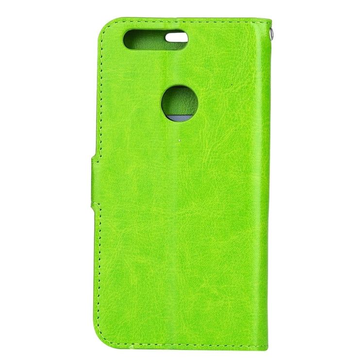 For Huawei Honor 8 Crazy Horse Texture Horizontal Flip Leather Case with Magnetic Buckle & Holder & Card Slots & Wallet & Photo Frame