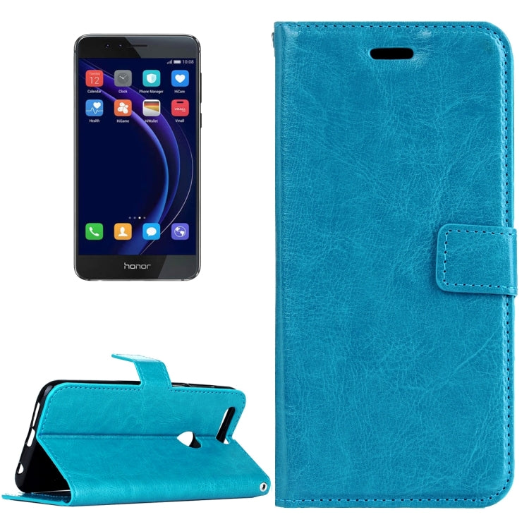 For Huawei Honor 8 Crazy Horse Texture Horizontal Flip Leather Case with Magnetic Buckle & Holder & Card Slots & Wallet & Photo Frame