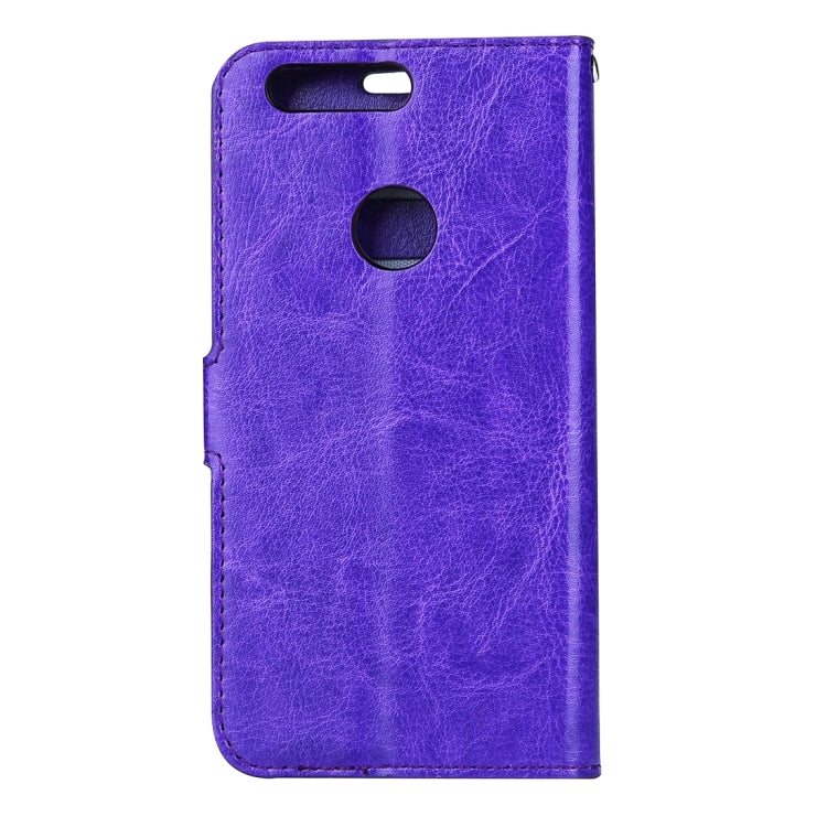 For Huawei Honor 8 Crazy Horse Texture Horizontal Flip Leather Case with Magnetic Buckle & Holder & Card Slots & Wallet & Photo Frame