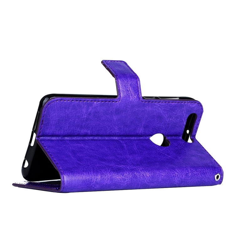 For Huawei Honor 8 Crazy Horse Texture Horizontal Flip Leather Case with Magnetic Buckle & Holder & Card Slots & Wallet & Photo Frame