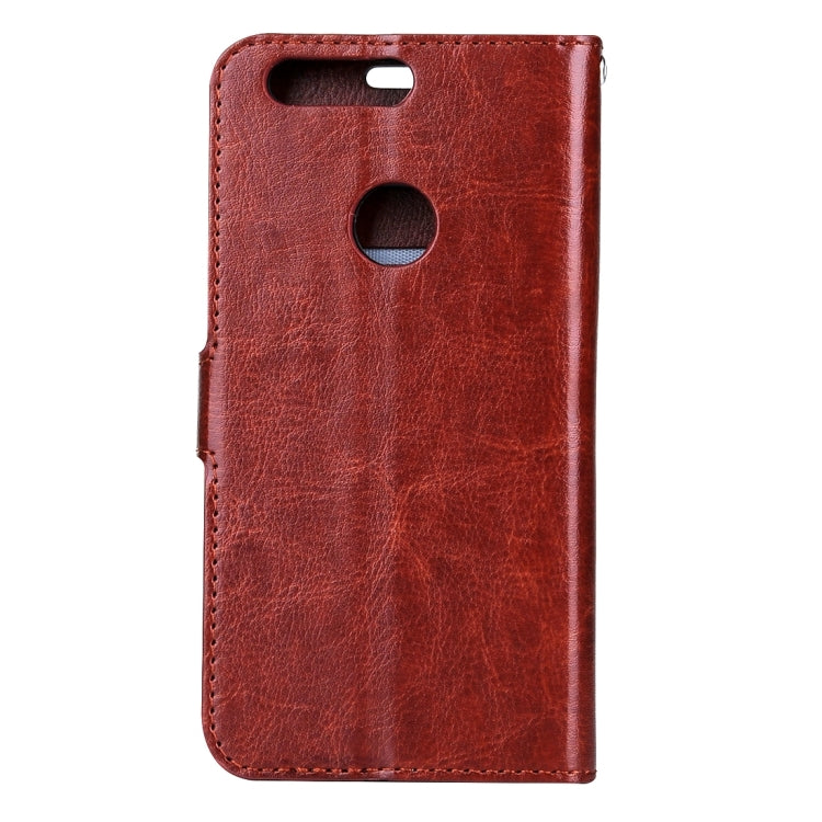 For Huawei Honor 8 Crazy Horse Texture Horizontal Flip Leather Case with Magnetic Buckle & Holder & Card Slots & Wallet & Photo Frame