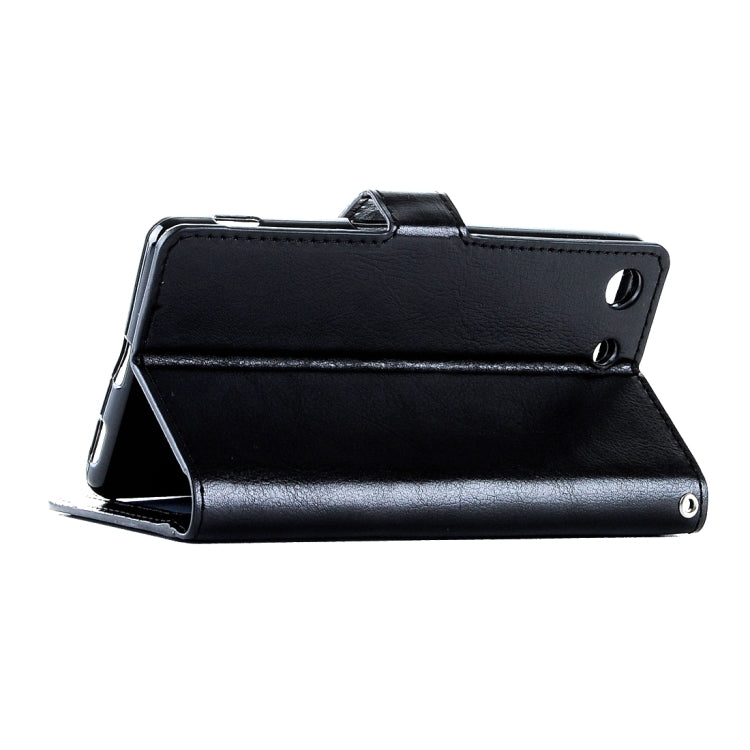 For Sony Xperia M5 Crazy Horse Texture Horizontal Flip Leather Case with Magnetic Buckle & Holder & Card Slots & Wallet & Photo Frame