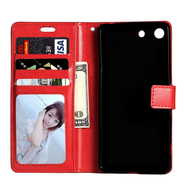 For Sony Xperia M5 Crazy Horse Texture Horizontal Flip Leather Case with Magnetic Buckle & Holder & Card Slots & Wallet & Photo Frame