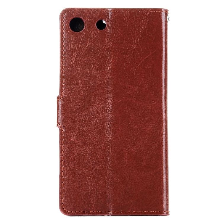 For Sony Xperia M5 Crazy Horse Texture Horizontal Flip Leather Case with Magnetic Buckle & Holder & Card Slots & Wallet & Photo Frame