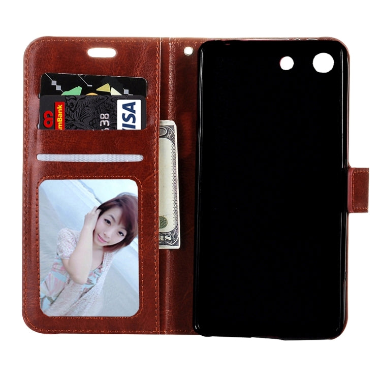 For Sony Xperia M5 Crazy Horse Texture Horizontal Flip Leather Case with Magnetic Buckle & Holder & Card Slots & Wallet & Photo Frame