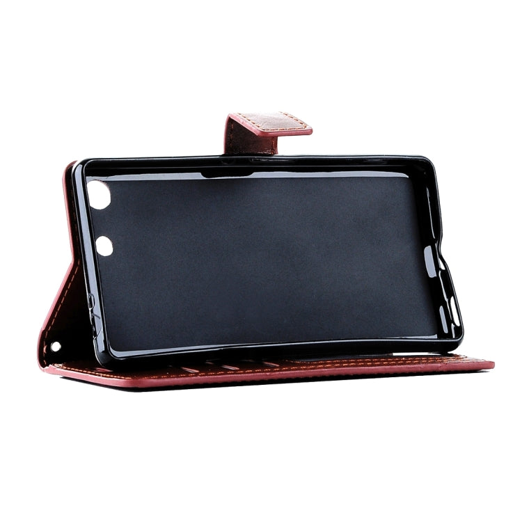 For Sony Xperia M5 Crazy Horse Texture Horizontal Flip Leather Case with Magnetic Buckle & Holder & Card Slots & Wallet & Photo Frame