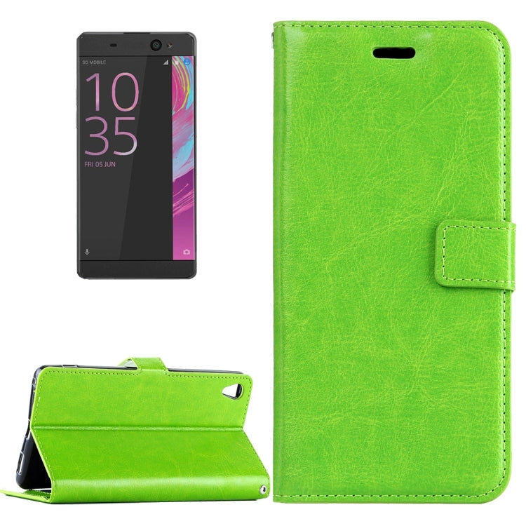 For Sony Xperia XA Ultra Crazy Horse Texture Horizontal Flip Leather Case with Magnetic Buckle & Holder & Card Slots & Wallet & Photo Frame