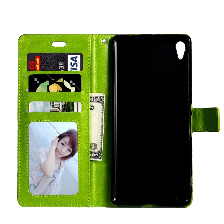 For Sony Xperia XA Ultra Crazy Horse Texture Horizontal Flip Leather Case with Magnetic Buckle & Holder & Card Slots & Wallet & Photo Frame