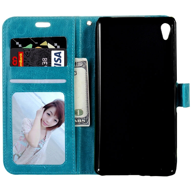 For Sony Xperia XA Ultra Crazy Horse Texture Horizontal Flip Leather Case with Magnetic Buckle & Holder & Card Slots & Wallet & Photo Frame