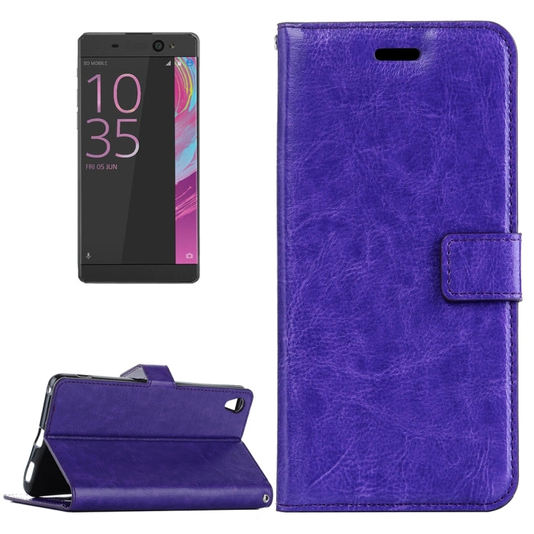 For Sony Xperia XA Ultra Crazy Horse Texture Horizontal Flip Leather Case with Magnetic Buckle & Holder & Card Slots & Wallet & Photo Frame