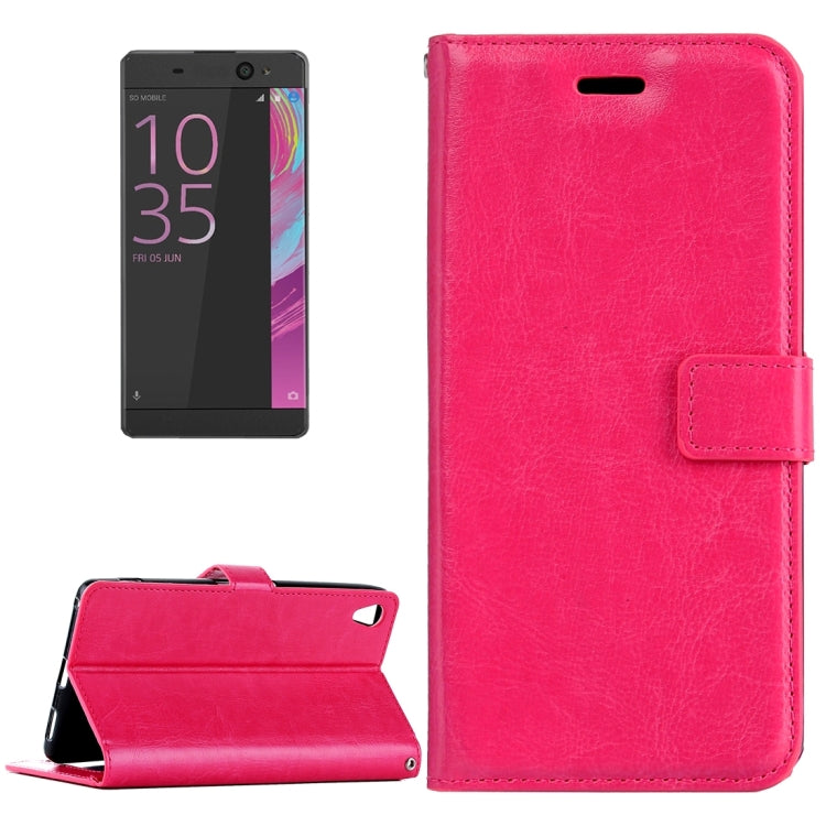 For Sony Xperia E5 Crazy Horse Texture Horizontal Flip Leather Case with Magnetic Buckle & Holder & Card Slots & Wallet & Photo Frame