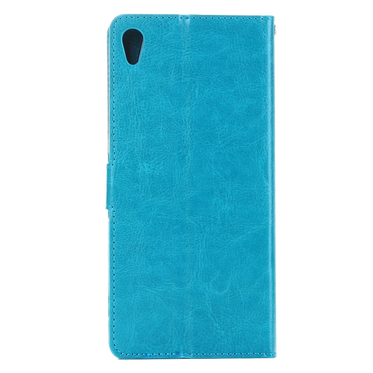 For Sony Xperia X Crazy Horse Texture Horizontal Flip Leather Case with Magnetic Buckle & Holder & Card Slots & Wallet & Photo Frame