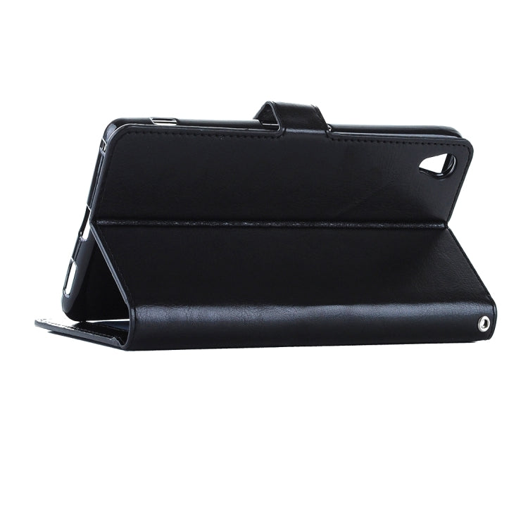 For Sony Xperia XA Crazy Horse Texture Horizontal Flip Leather Case with Magnetic Buckle & Holder & Card Slots & Wallet & Photo Frame