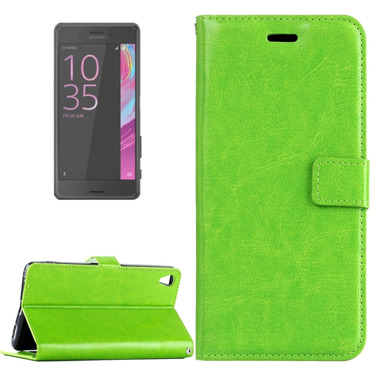 For Sony Xperia XA Crazy Horse Texture Horizontal Flip Leather Case with Magnetic Buckle & Holder & Card Slots & Wallet & Photo Frame