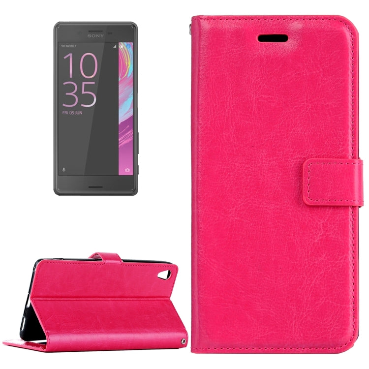 For Sony Xperia XA Crazy Horse Texture Horizontal Flip Leather Case with Magnetic Buckle & Holder & Card Slots & Wallet & Photo Frame