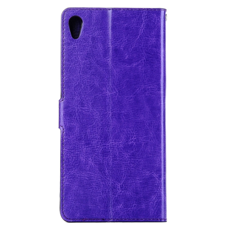 For Sony Xperia XA Crazy Horse Texture Horizontal Flip Leather Case with Magnetic Buckle & Holder & Card Slots & Wallet & Photo Frame