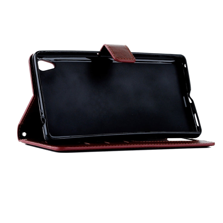 For Sony Xperia XA Crazy Horse Texture Horizontal Flip Leather Case with Magnetic Buckle & Holder & Card Slots & Wallet & Photo Frame