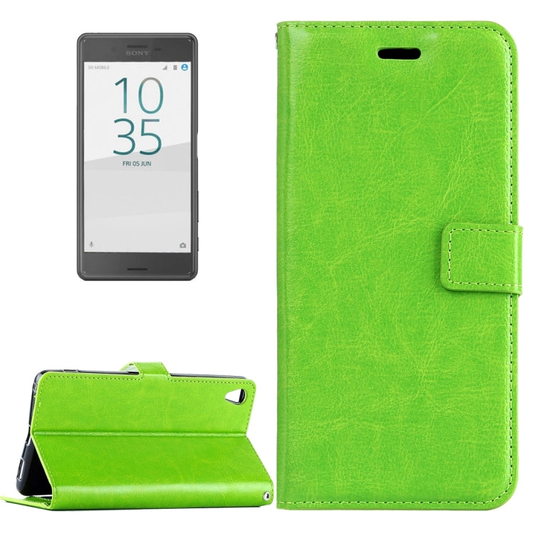 For Sony Xperia X Performance Crazy Horse Texture Horizontal Flip Leather Case with Magnetic Buckle & Holder & Card Slots & Wallet & Photo Frame