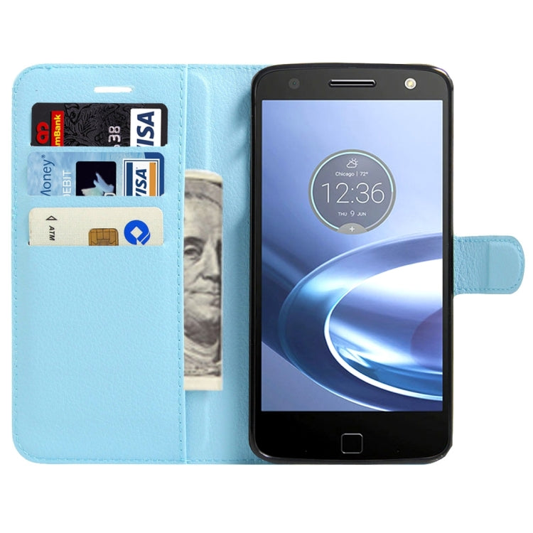 For Motorola Moto Z Play Litchi Texture Horizontal Flip Leather Case with Magnetic Buckle & Holder & Card Slots & Wallet