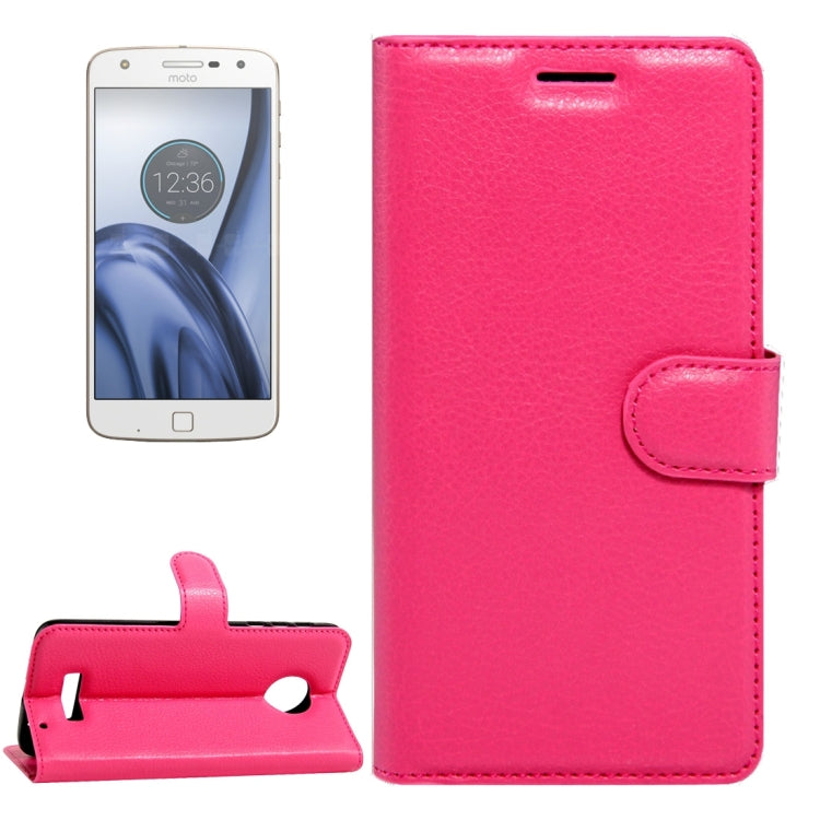 For Motorola Moto Z Play Litchi Texture Horizontal Flip Leather Case with Magnetic Buckle & Holder & Card Slots & Wallet