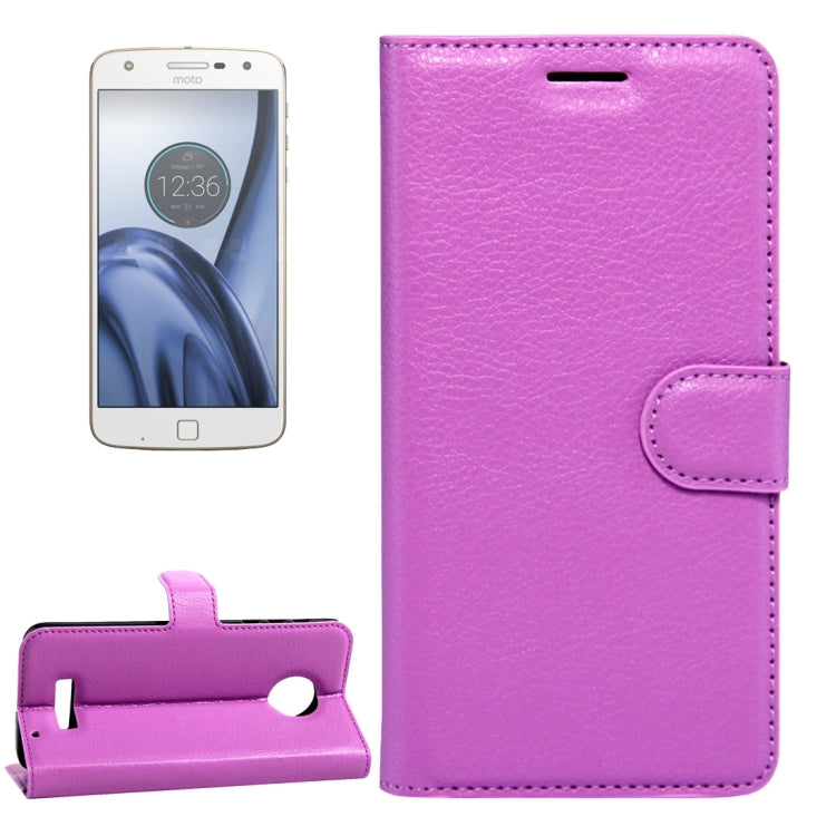 For Motorola Moto Z Play Litchi Texture Horizontal Flip Leather Case with Magnetic Buckle & Holder & Card Slots & Wallet