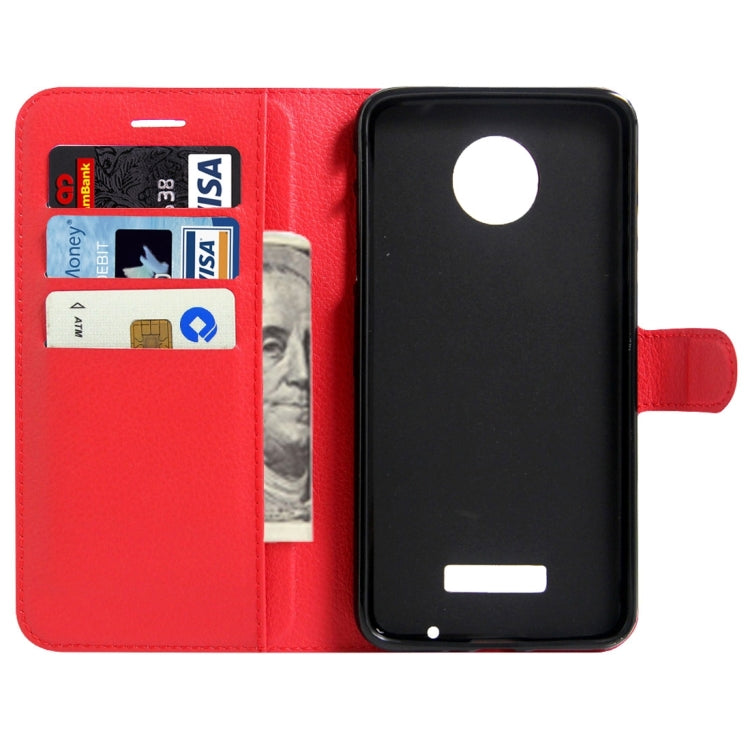 For Motorola Moto Z Play Litchi Texture Horizontal Flip Leather Case with Magnetic Buckle & Holder & Card Slots & Wallet