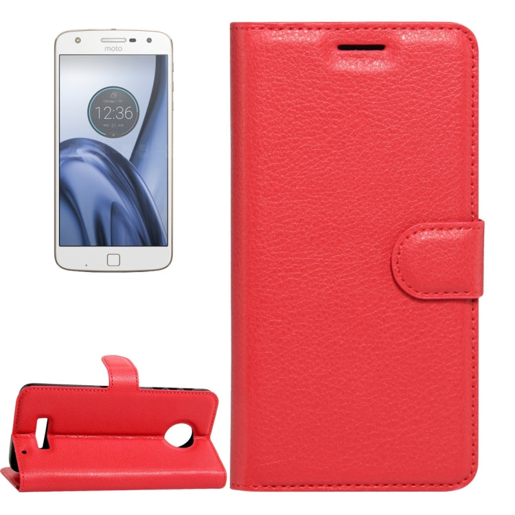 For Motorola Moto Z Play Litchi Texture Horizontal Flip Leather Case with Magnetic Buckle & Holder & Card Slots & Wallet