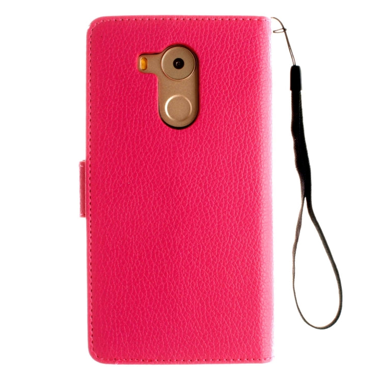 For Huawei Mate 8 Litchi Texture Horizontal Flip Leather Case with Magnetic Buckle & Holder & Card Slots & Wallet & Photo Frame & Lanyard