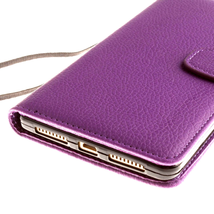 For Huawei Mate 8 Litchi Texture Horizontal Flip Leather Case with Magnetic Buckle & Holder & Card Slots & Wallet & Photo Frame & Lanyard