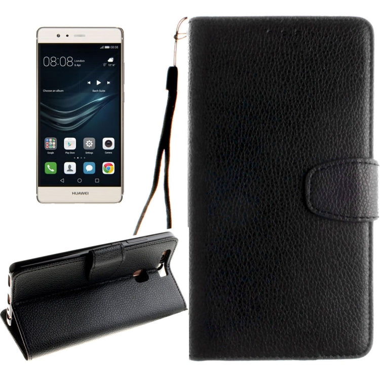 For Huawei P9 Litchi Texture Horizontal Flip Leather Case with Magnetic Buckle & Holder & Card Slots & Wallet & Photo Frame & Lanyard
