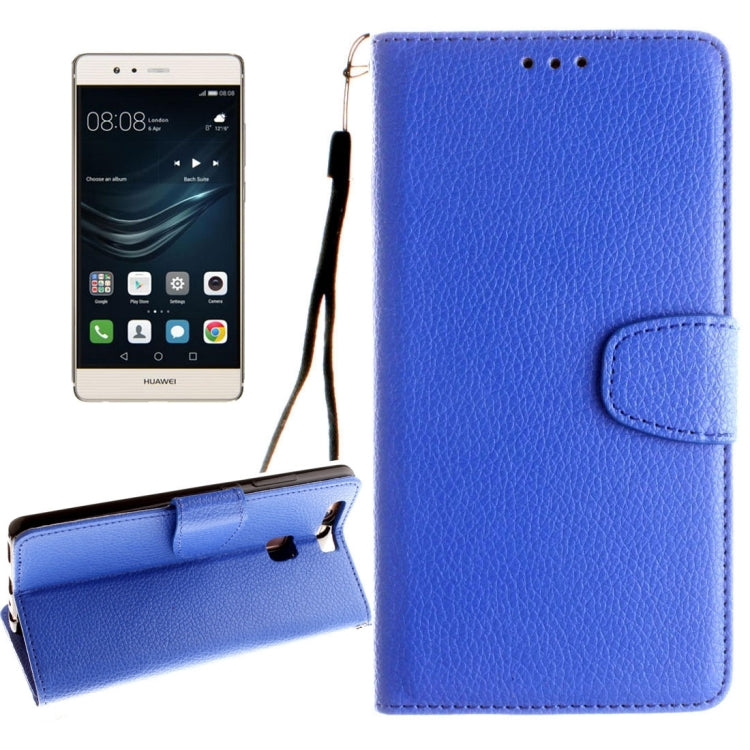 For Huawei P9 Litchi Texture Horizontal Flip Leather Case with Magnetic Buckle & Holder & Card Slots & Wallet & Photo Frame & Lanyard