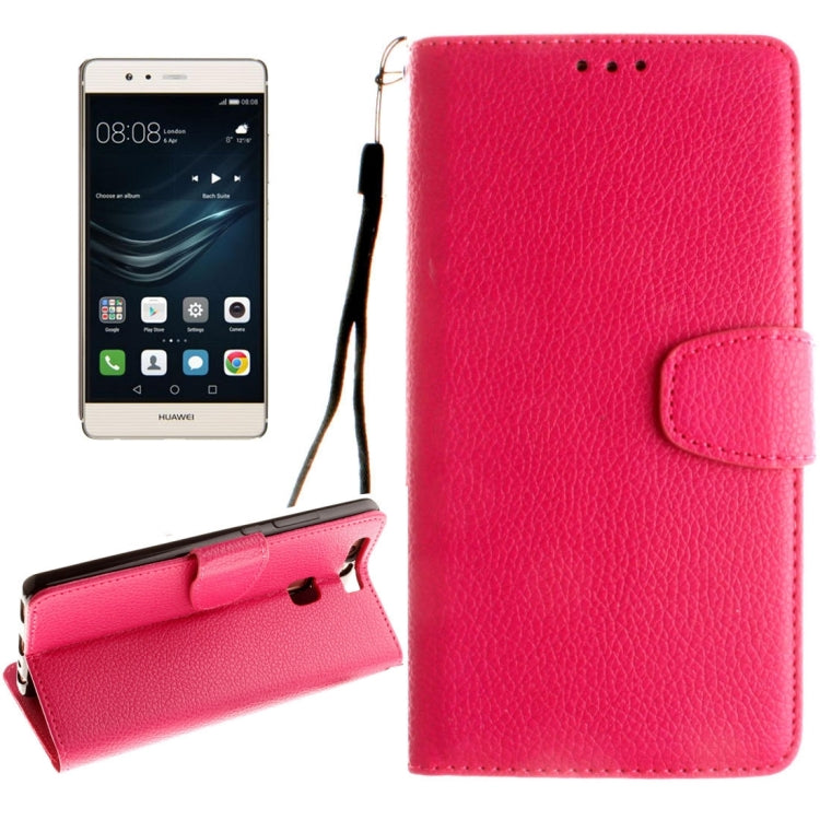 For Huawei P9 Litchi Texture Horizontal Flip Leather Case with Magnetic Buckle & Holder & Card Slots & Wallet & Photo Frame & Lanyard