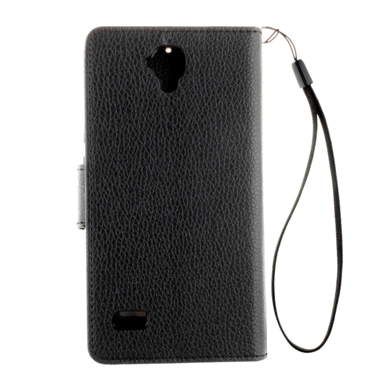 For Huawei Y5 / Y560 Litchi Texture Horizontal Flip Leather Case with Magnetic Buckle & Holder & Card Slots & Wallet & Photo Frame & Lanyard