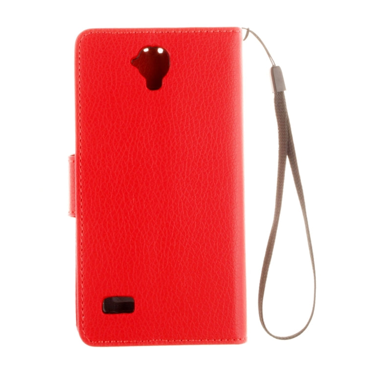 For Huawei Y5 / Y560 Litchi Texture Horizontal Flip Leather Case with Magnetic Buckle & Holder & Card Slots & Wallet & Photo Frame & Lanyard