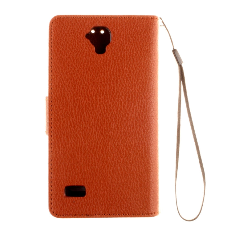 For Huawei Y5 / Y560 Litchi Texture Horizontal Flip Leather Case with Magnetic Buckle & Holder & Card Slots & Wallet & Photo Frame & Lanyard
