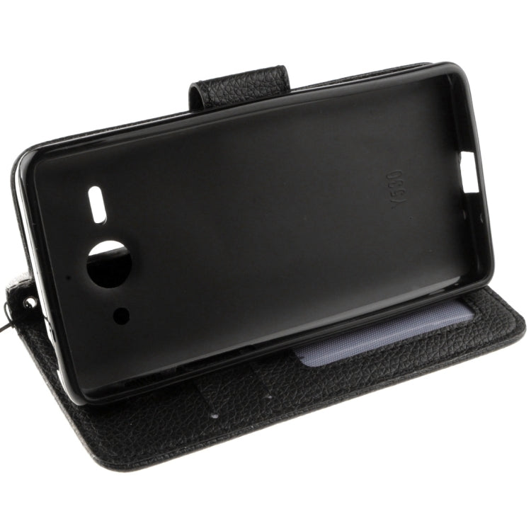 For Huawei Ascend Y530 Litchi Texture Horizontal Flip Leather Case with Magnetic Buckle & Holder & Card Slots & Wallet & Photo Frame & Lanyard