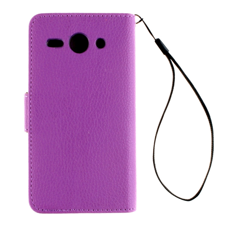 For Huawei Ascend Y530 Litchi Texture Horizontal Flip Leather Case with Magnetic Buckle & Holder & Card Slots & Wallet & Photo Frame & Lanyard