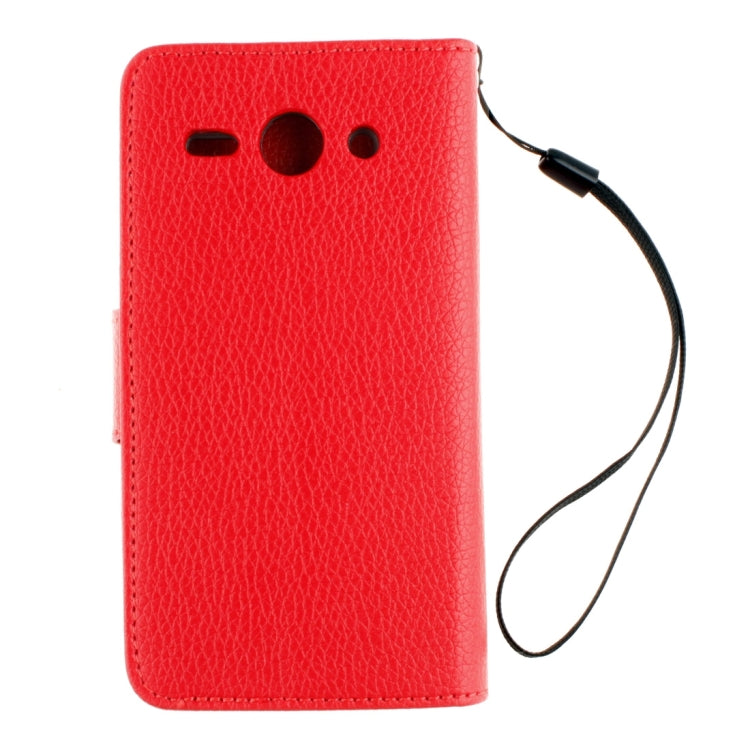 For Huawei Ascend Y530 Litchi Texture Horizontal Flip Leather Case with Magnetic Buckle & Holder & Card Slots & Wallet & Photo Frame & Lanyard