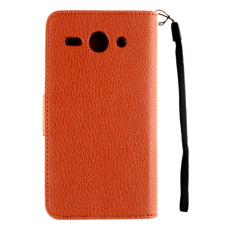 For Huawei Ascend Y530 Litchi Texture Horizontal Flip Leather Case with Magnetic Buckle & Holder & Card Slots & Wallet & Photo Frame & Lanyard