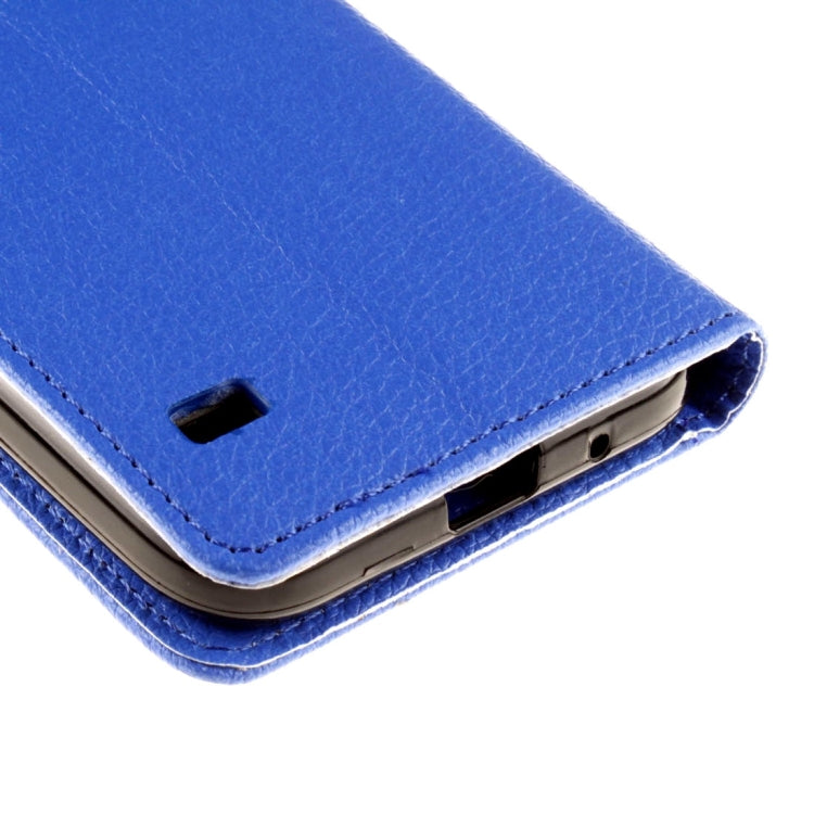 For Huawei Ascend Y550 Litchi Texture Horizontal Flip Leather Case with Magnetic Buckle & Holder & Card Slots & Wallet & Photo Frame & Lanyard